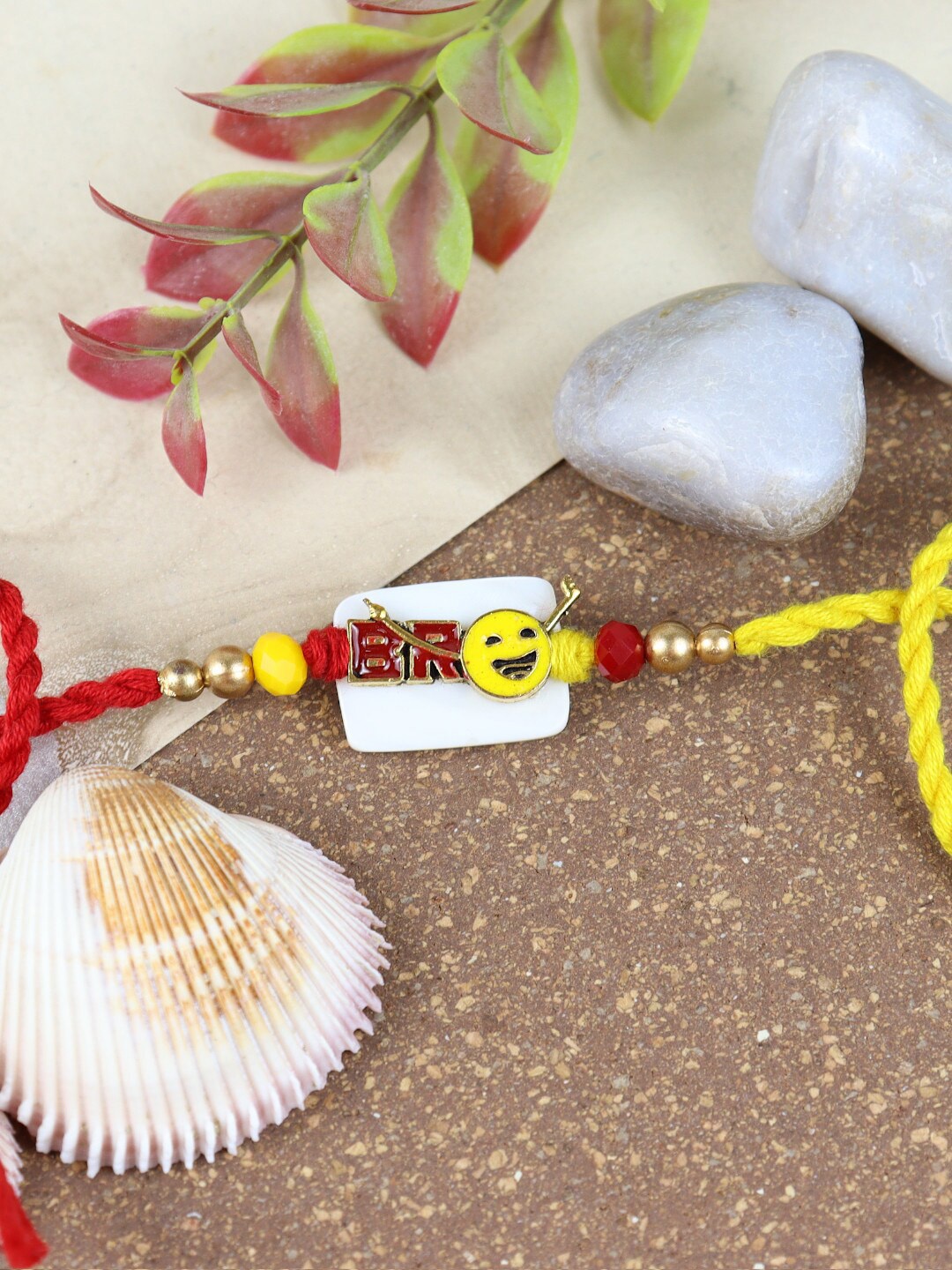 

Asthetika Men Cool Bro Funky Rakhi, Yellow