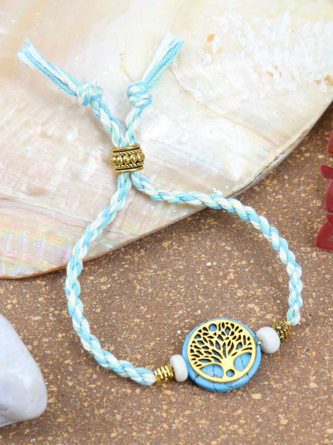 

Asthetika Men Tree Charm Detail Rakhi, Blue