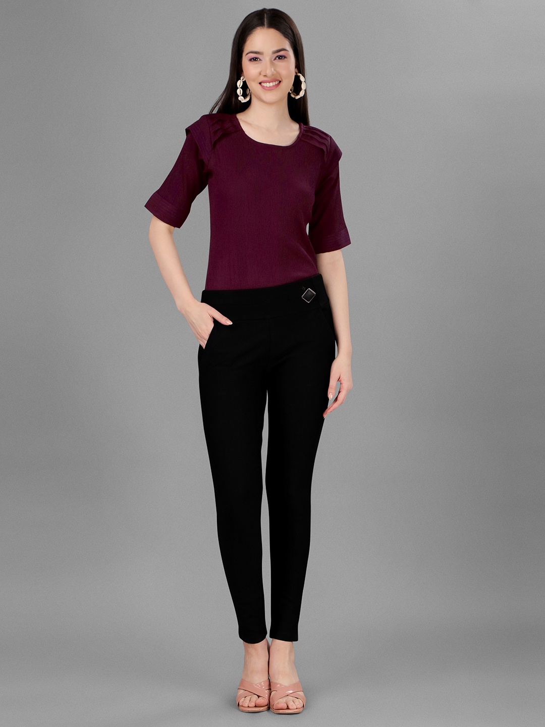

Kinjo Pleated Detailing Regular Top, Purple