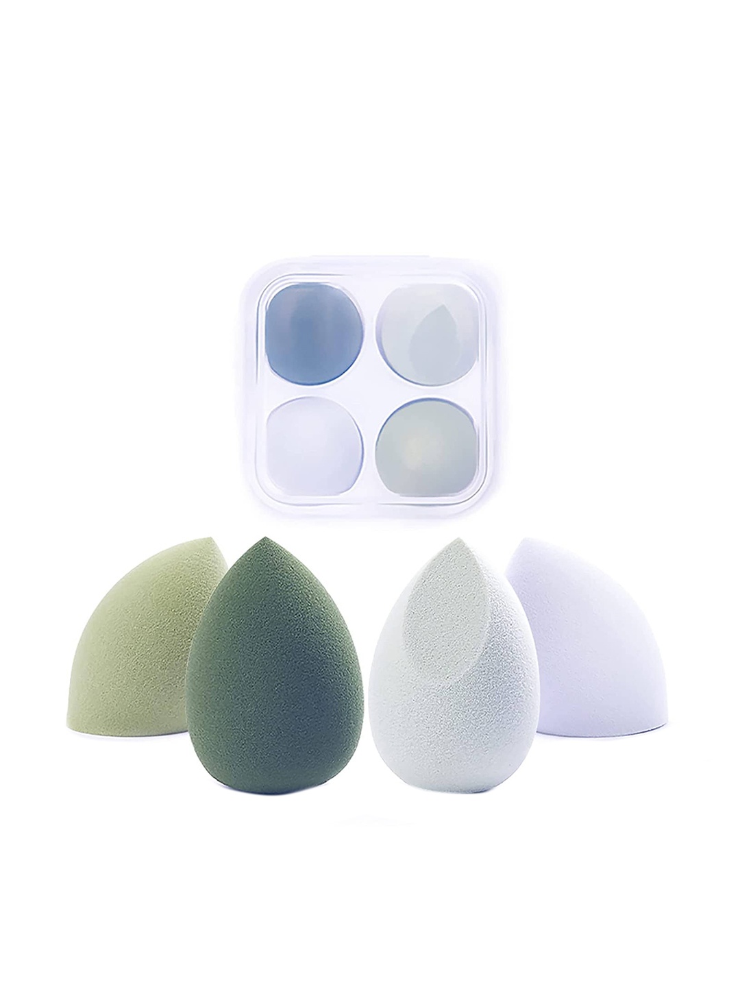 

Getmecraft Set Of 4 Latex-Free Beauty Blender Sponges, Green
