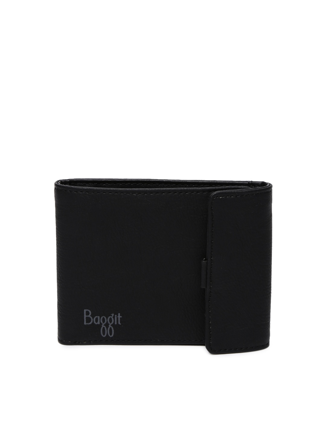 

Baggit Men Black Solid Two Fold Wallet
