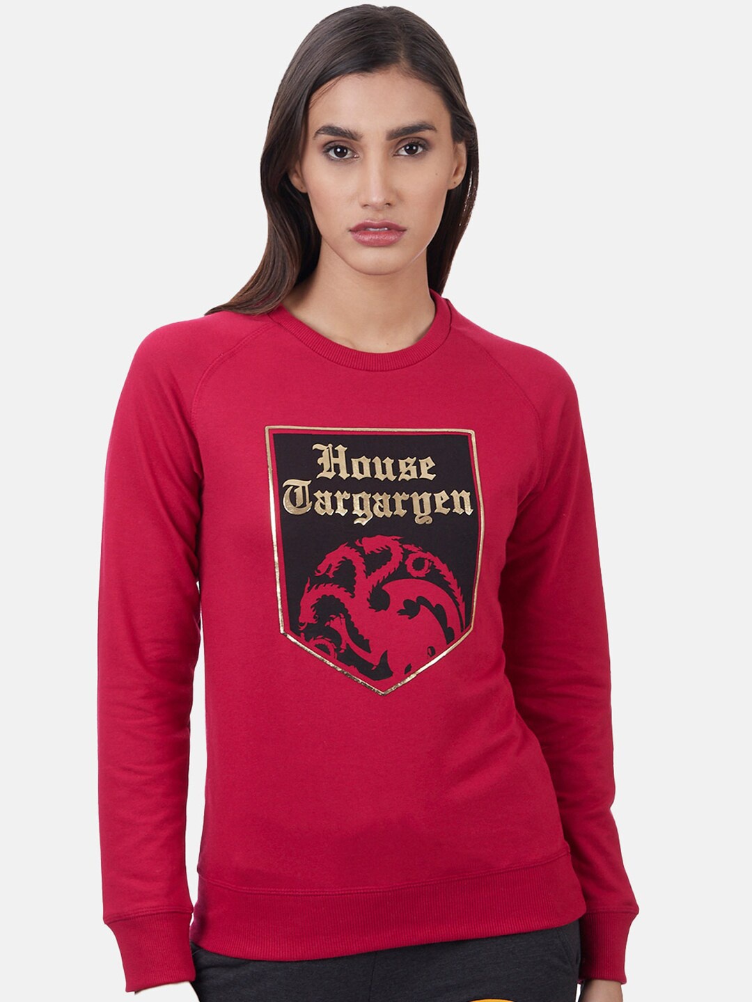 

Free Authority Game Of Thrones Printed Cotton Pullover, Red