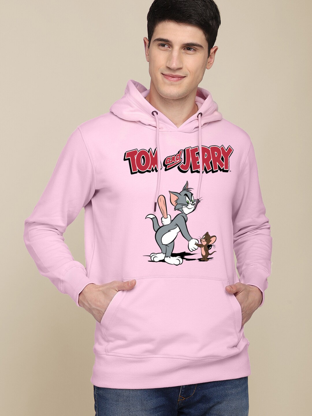 

Free Authority Tom & Jerry Printed Cotton Hooded Sweatshirts, Pink