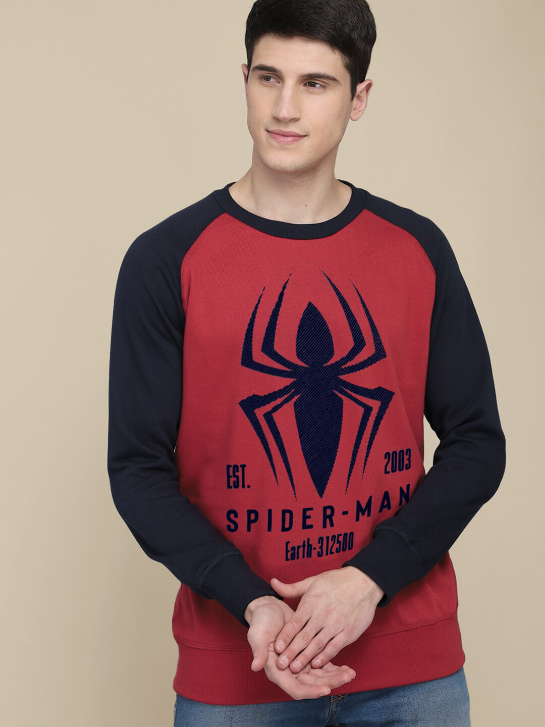 

Free Authority Spiderman Printed Cotton Sweatshirt, Red