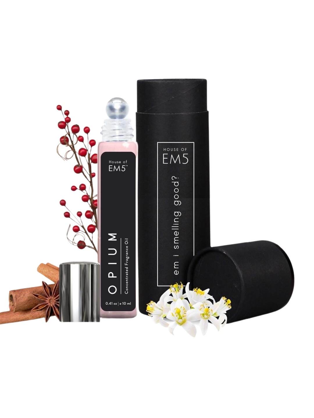 

EM5 Opium Women Alcohol-Free Long Lasting Perfume Roll On - 10ml, Transparent