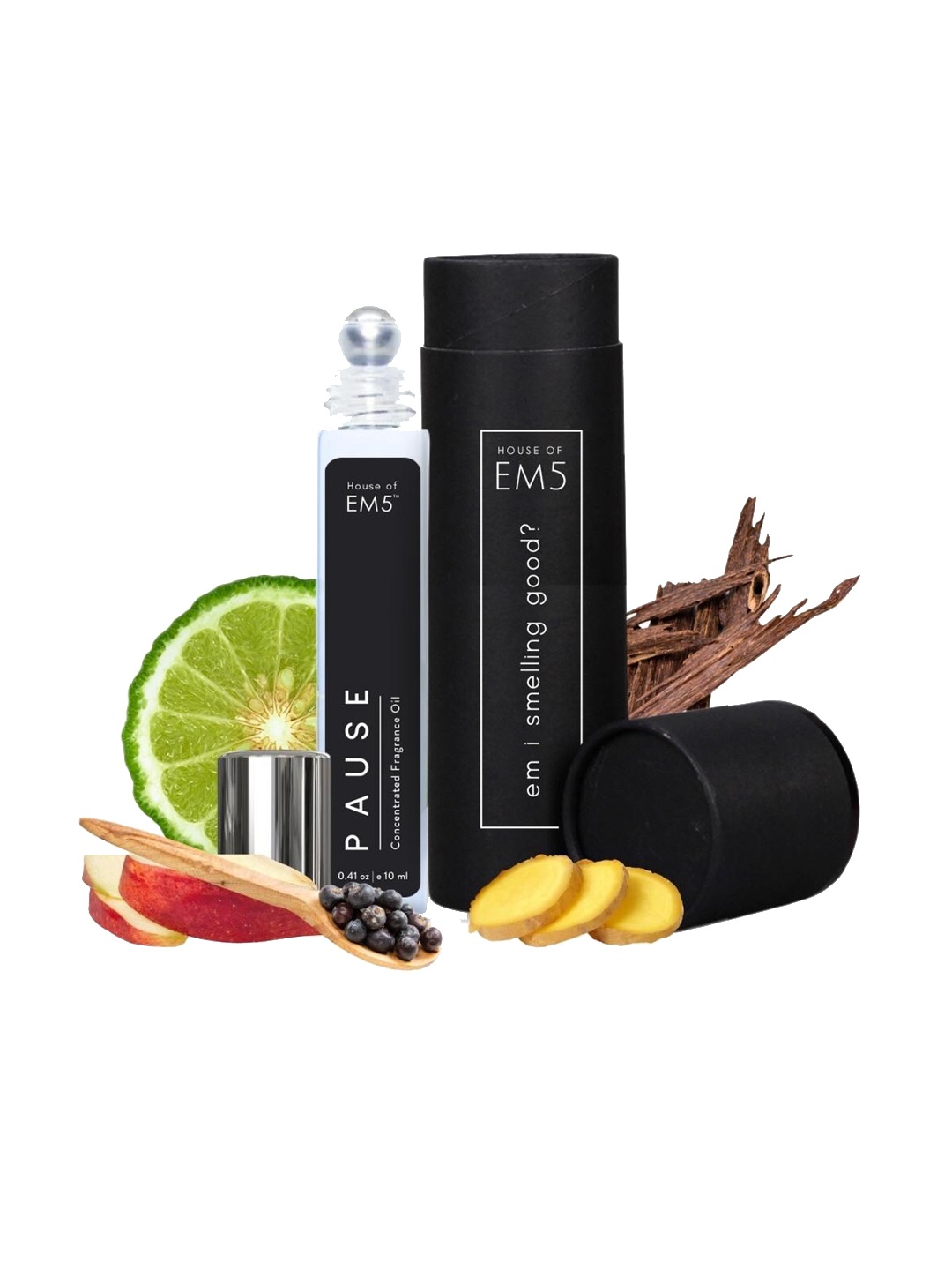 

EM5 Men Pause Alcohol-Free Long Lasting Perfume Roll On - 10ml, Transparent