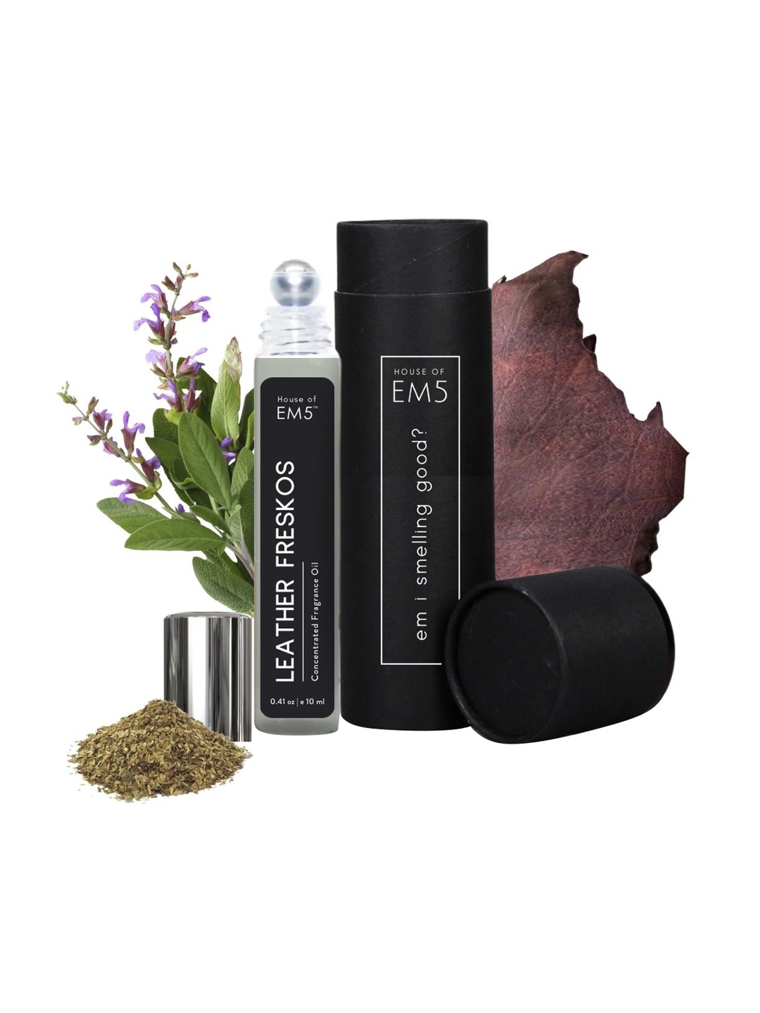 

EM5 Leather Freskos Alcohol-Free Long Lasting Perfume Roll On - 10ml, Transparent