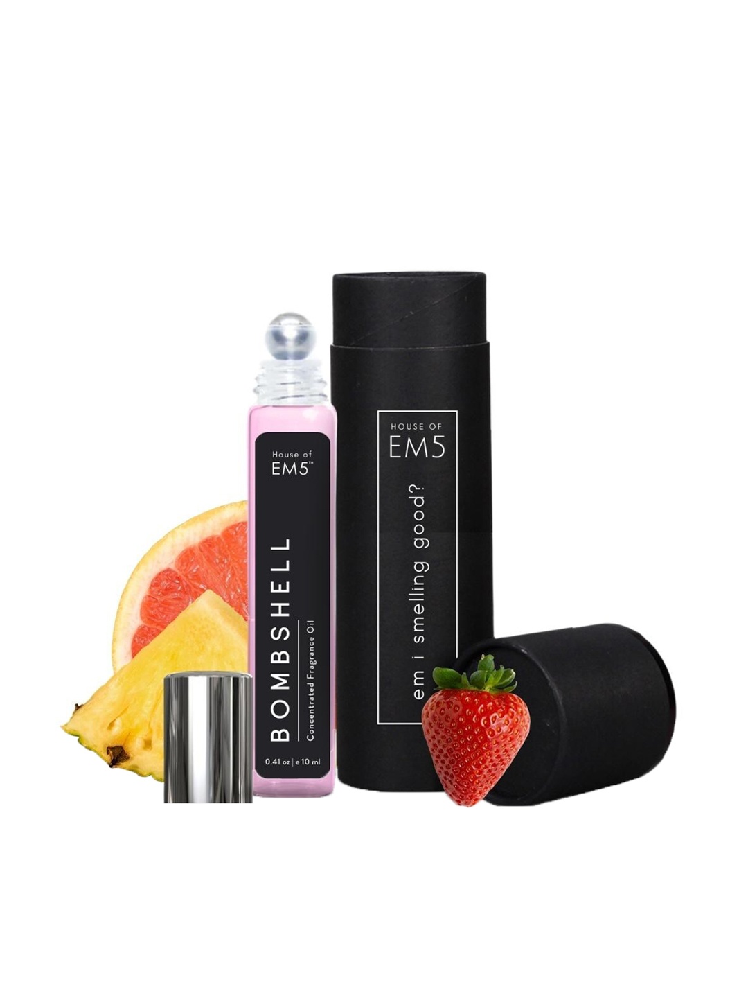 

EM5 Women Bombshell Alcohol-Free Long Lasting Perfume Roll On - 10ml, Transparent
