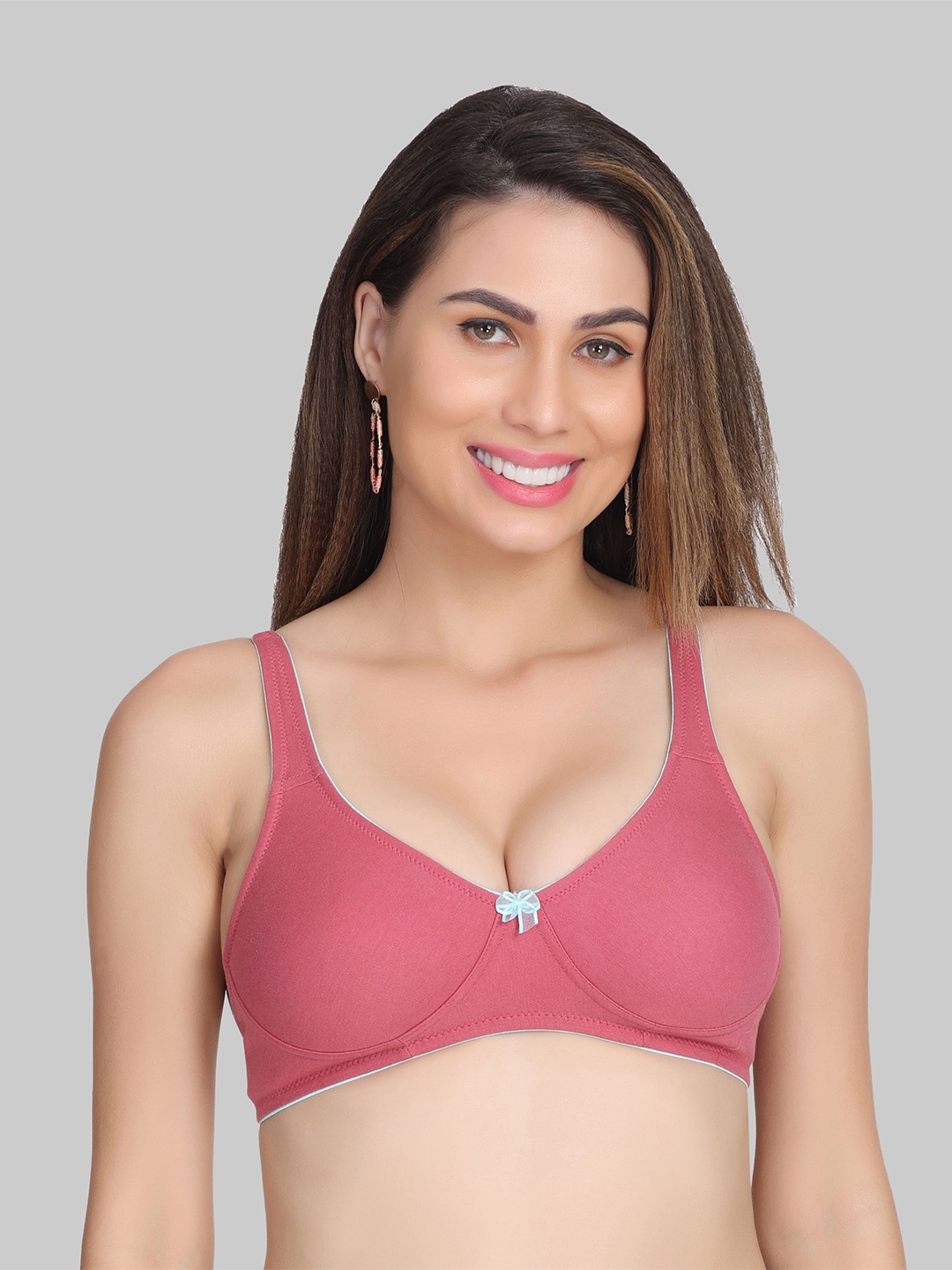 

Innocence Half Coverage Non Padded Every Day Bra All Day Comfort, Pink