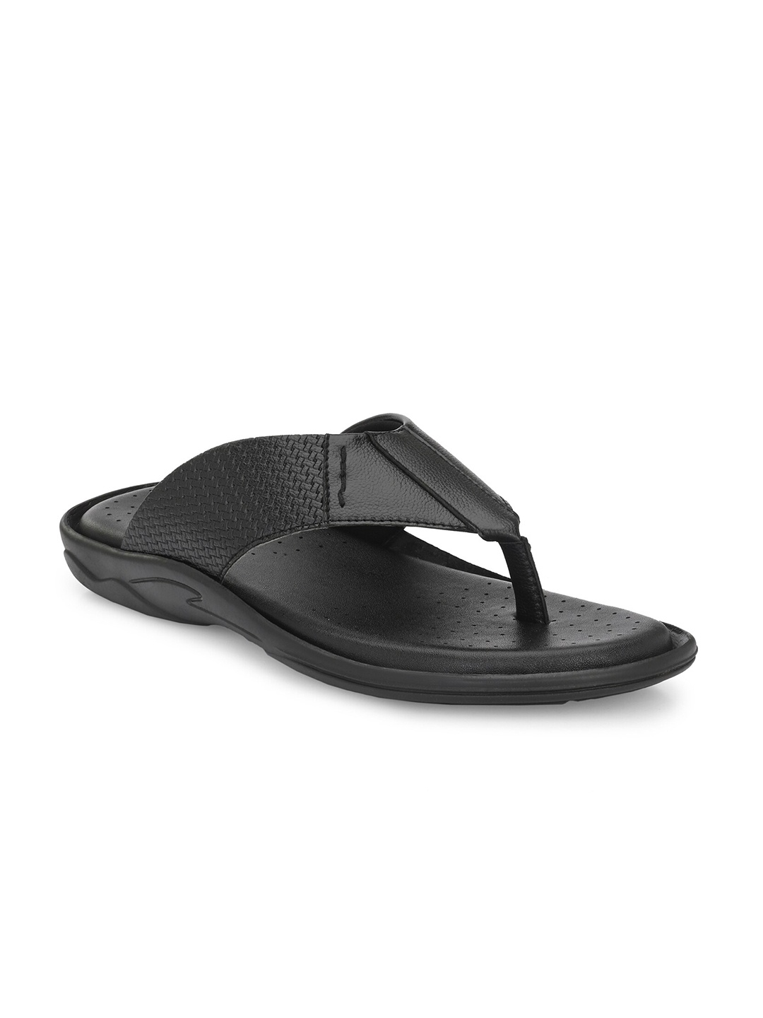 

Azzaro Black Men Textured Open Toe Comfort Sandals