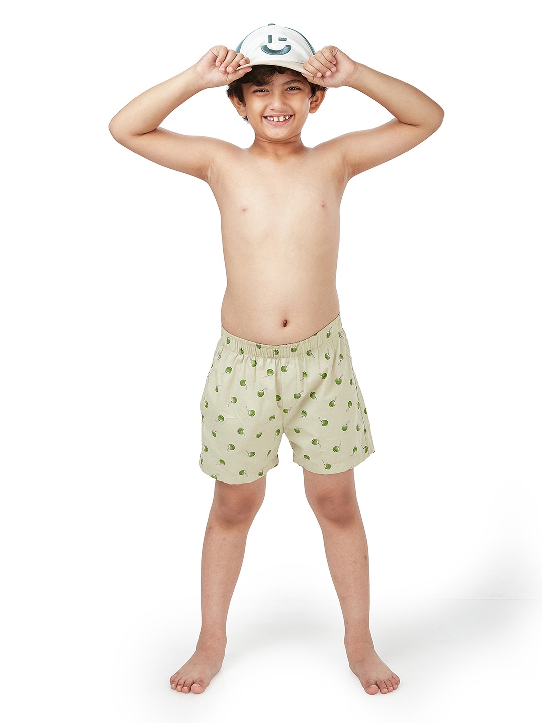 

You Got Plan B Boys Conversational Printed Cotton Breathable Boxers LB-Coconuts: 8-10, Green