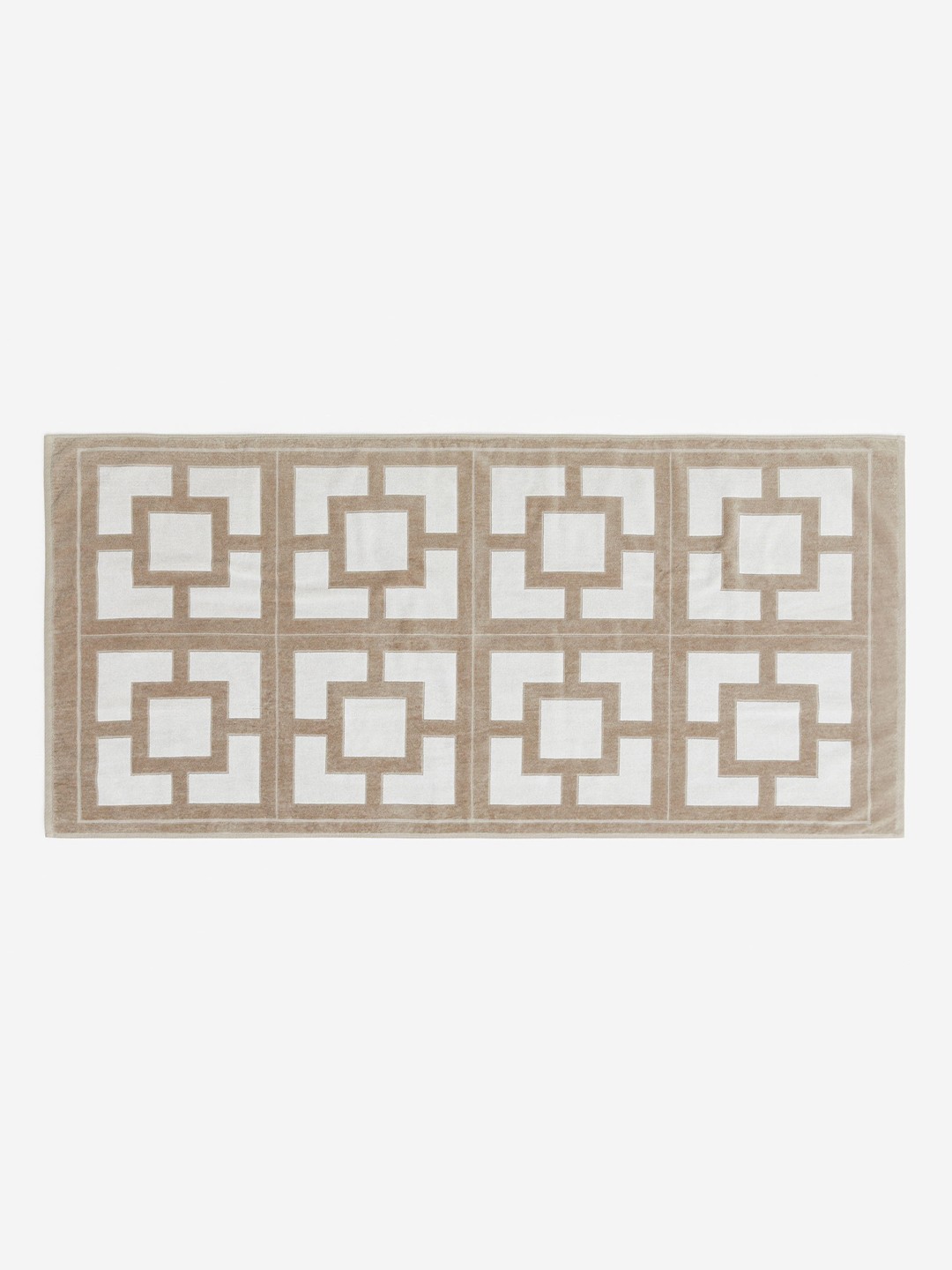 

H&M Beige & Brown Cotton Terry Beach Towel