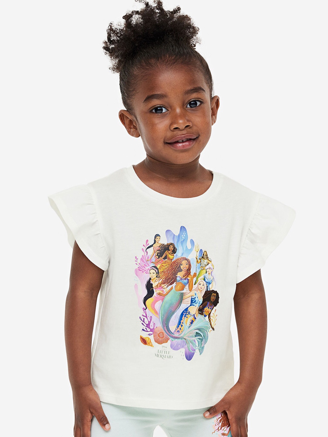 

H&M Girls Printed Cotton Jersey top, White