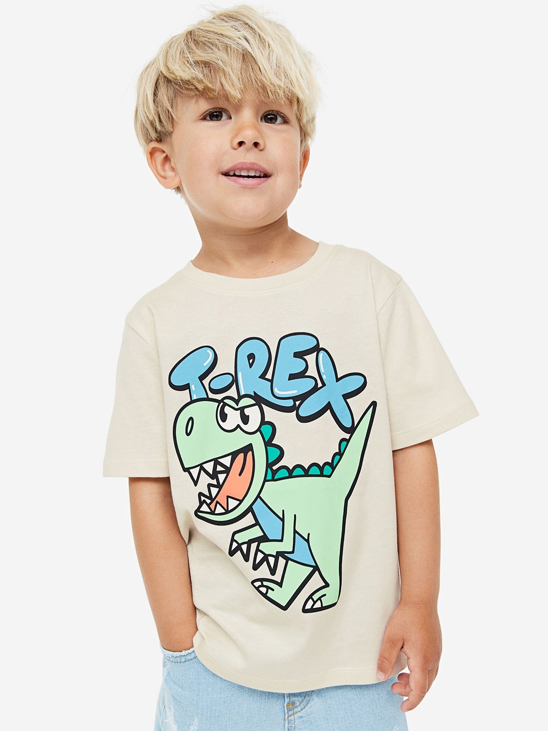 

H&M Boys 2-Pack Pure Cotton T-shirts, Blue