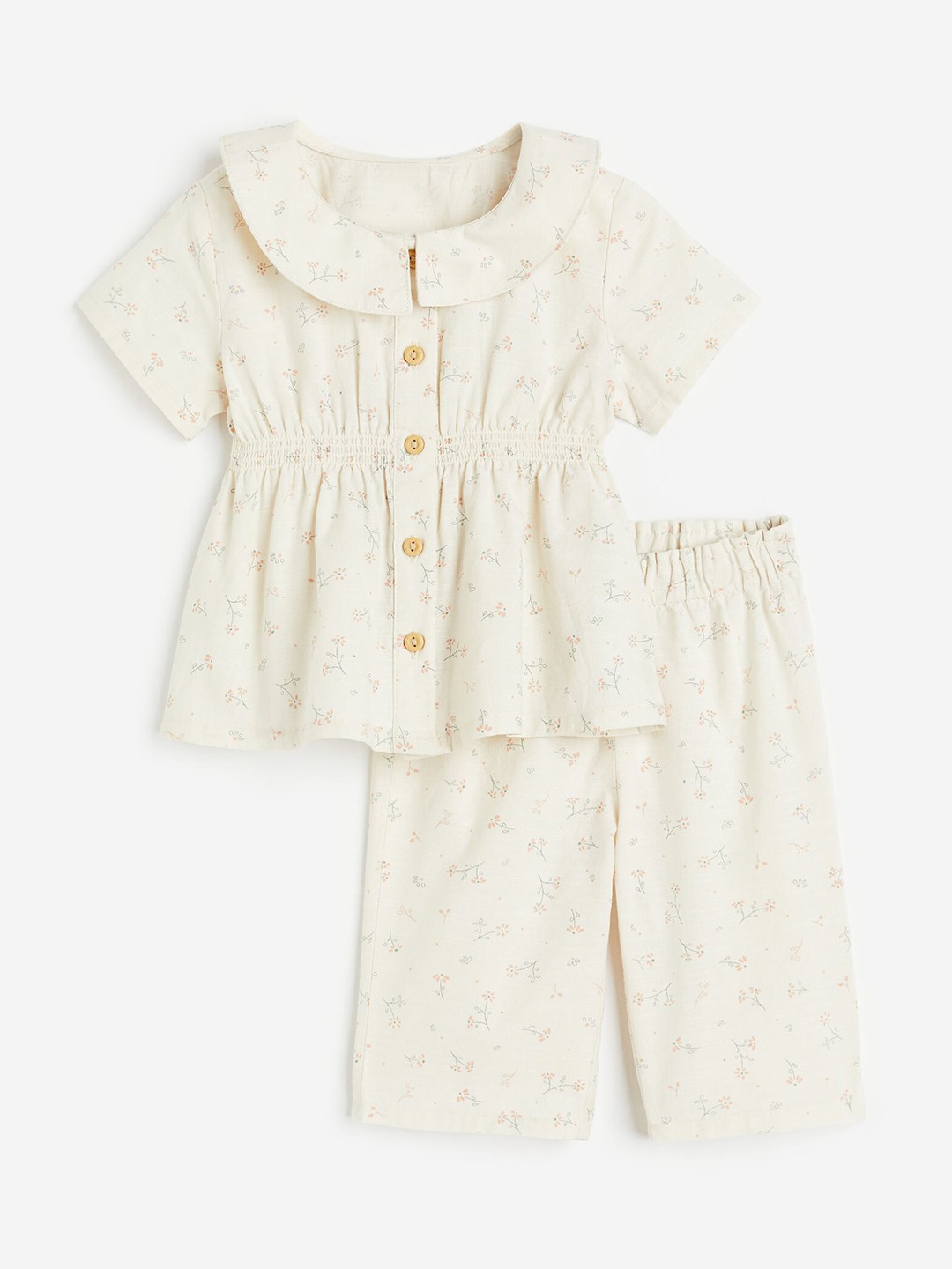 

H&M Infant Girls 2-Piece Cotton Set, Off white