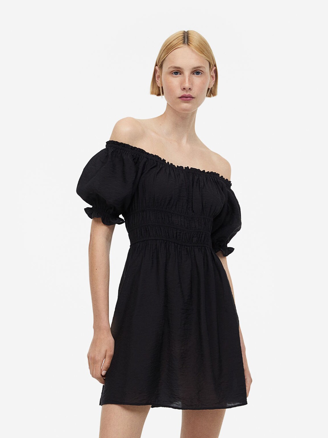 

H&M Off-The-Shoulder Dress, Black