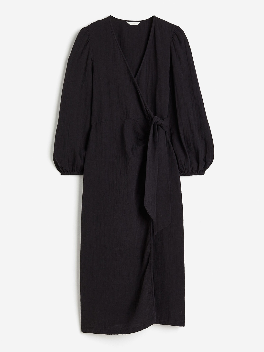 

H&M Women Muslin Wrap Dress, Black