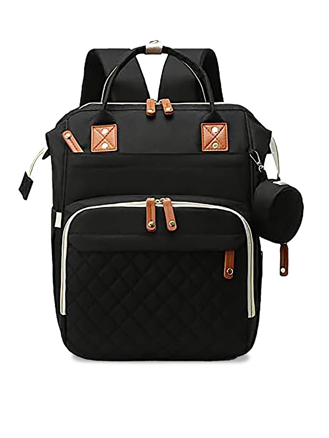 

HOUSE OF QUIRK Lightweight Diaper Backpack, Black