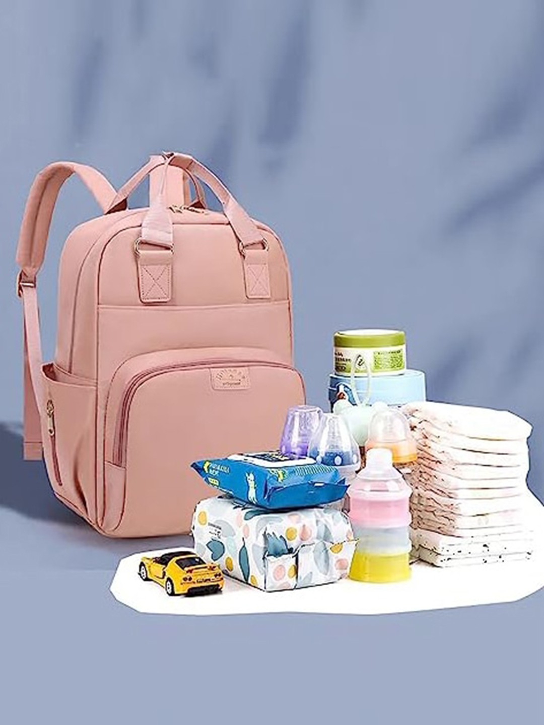 

HOUSE OF QUIRK Lightweight Diaper Backpack, Pink