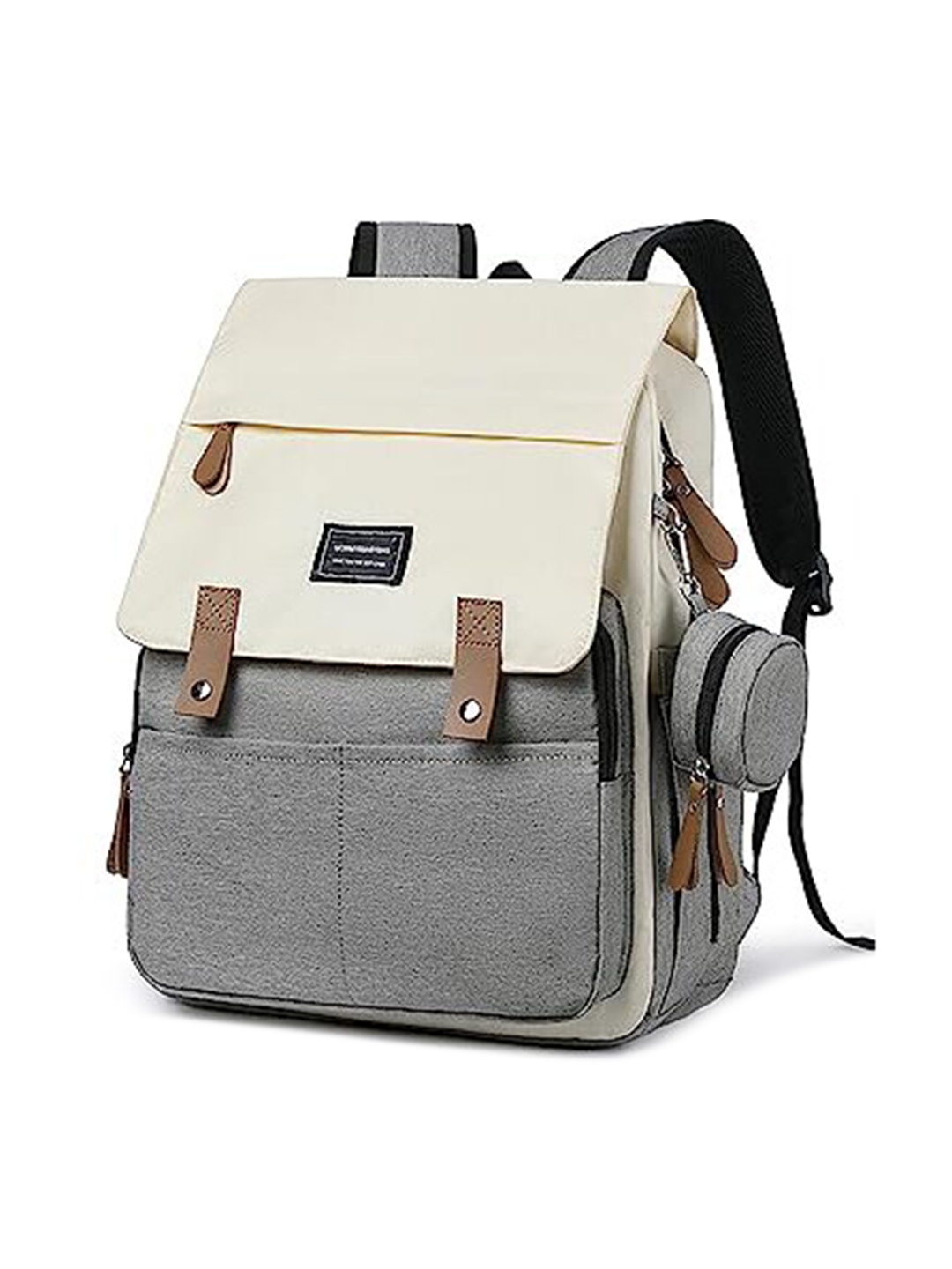 

HOUSE OF QUIRK Lightweight Maternity Diaper Backpack, Cream