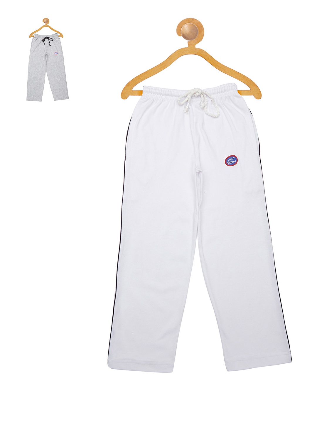 

VIMAL Boys Pack of 2 Slim Fit Track Pants, White