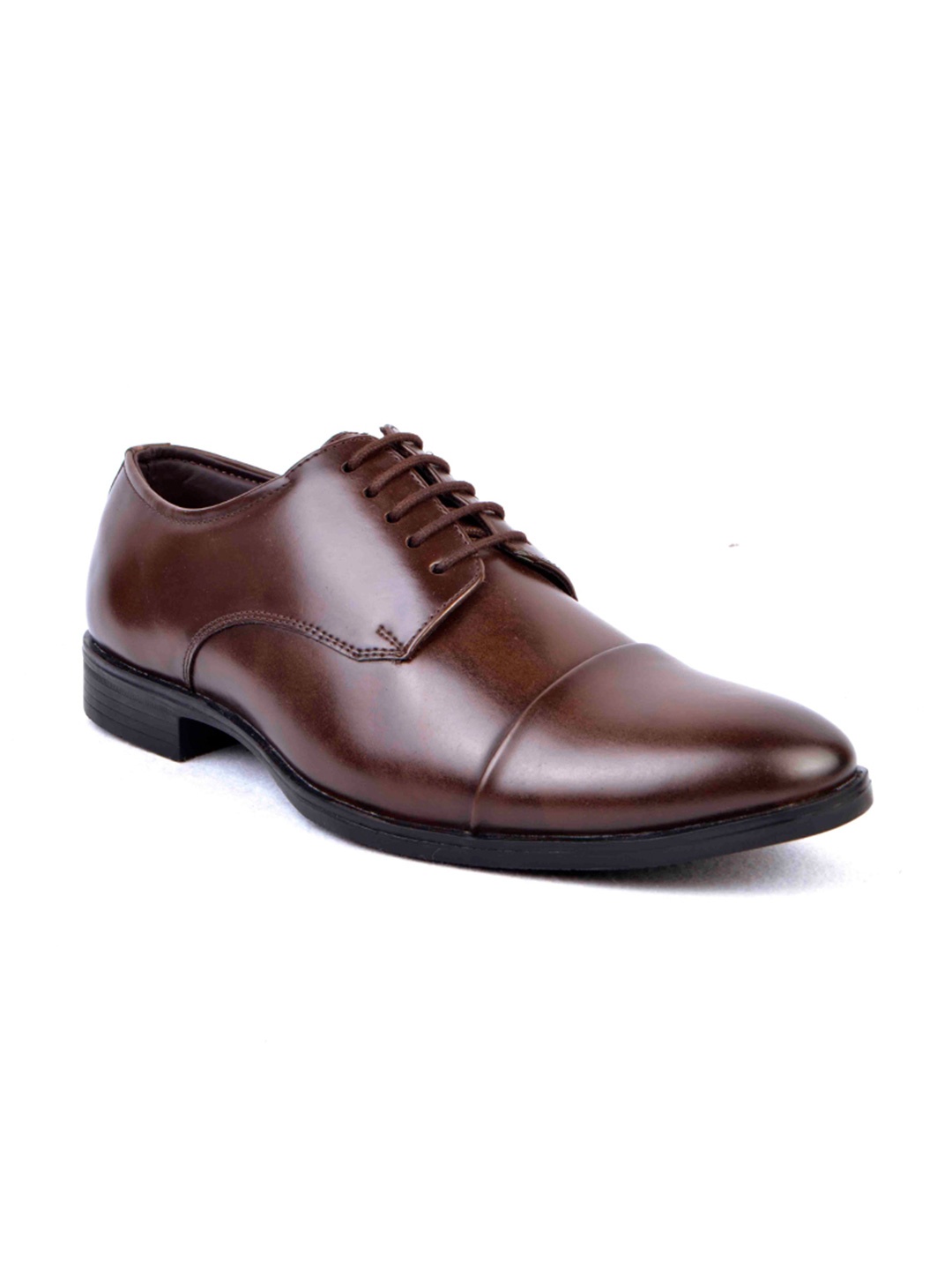Cliff Fjord Men Vilmad Round-Toe Formal Derbys, Brown