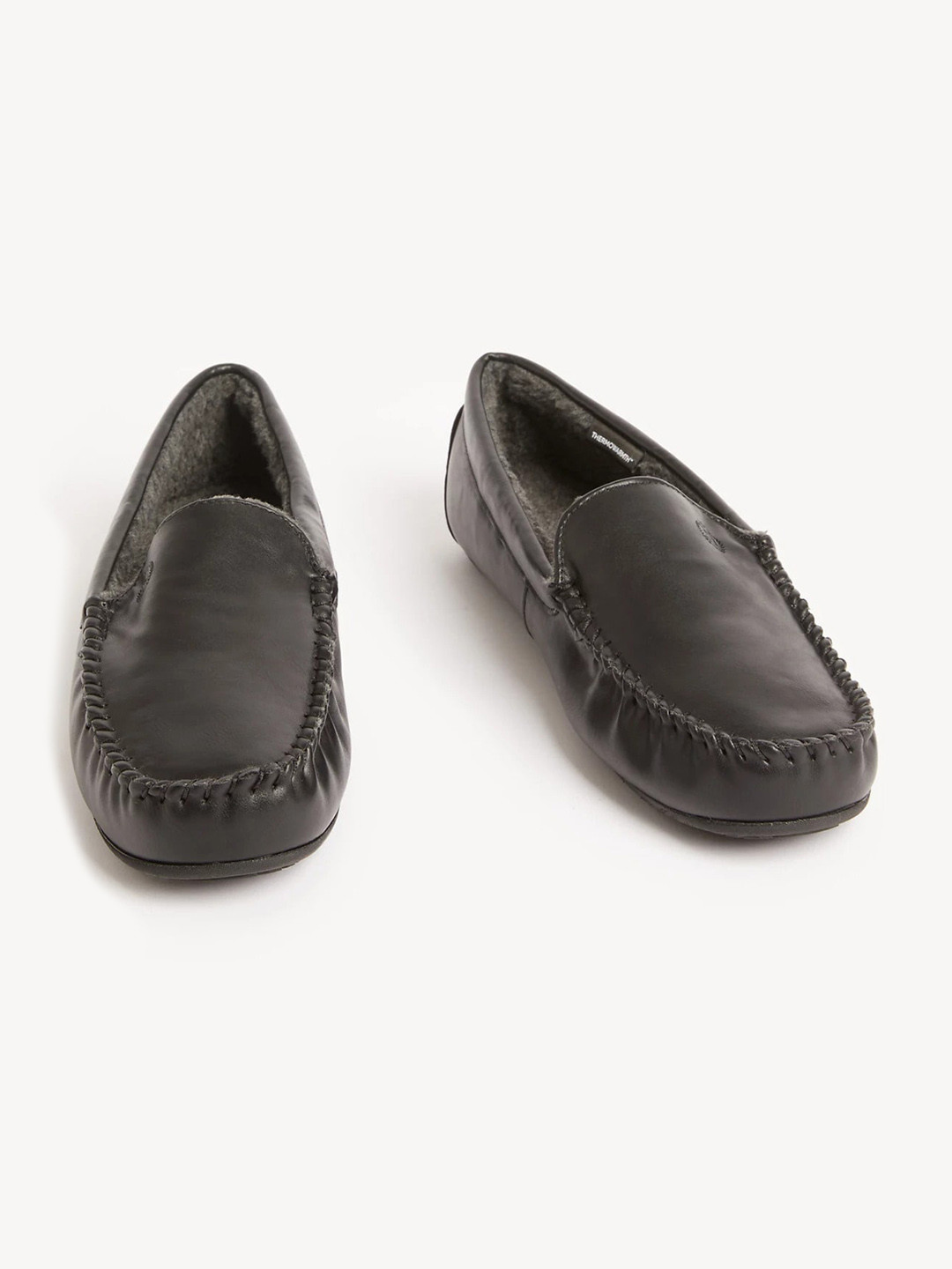 

Marks & Spencer Men Round Toe Slip On Loafers, Black