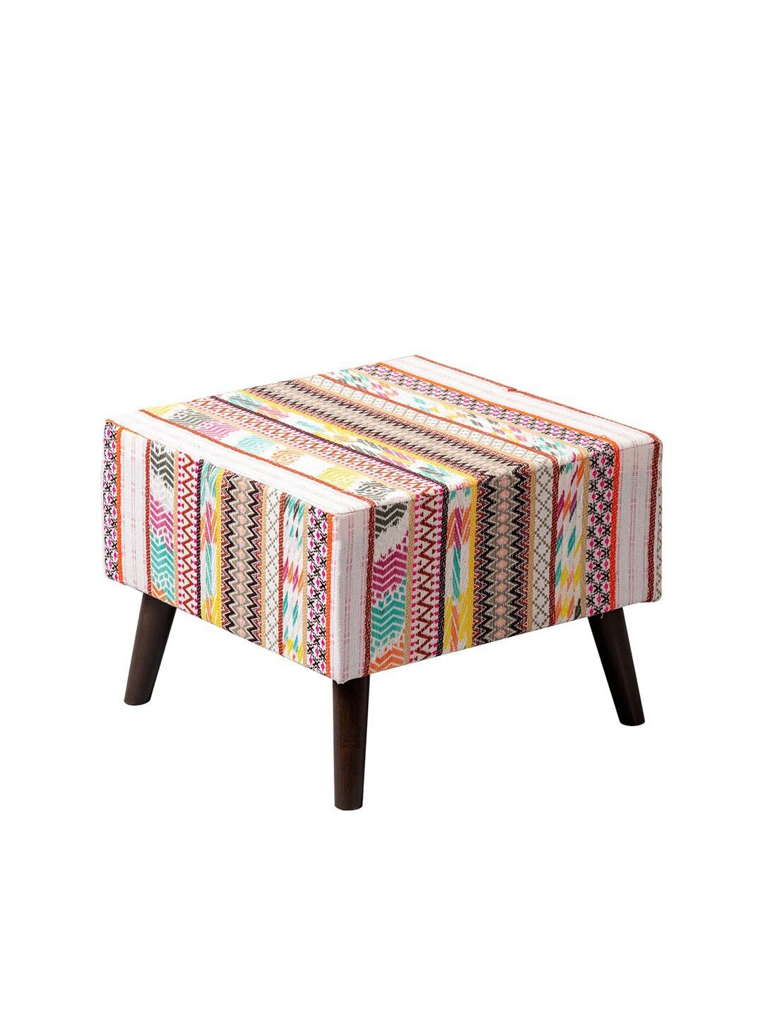 

nestroots White & Pink Printed Square Shaped Ottoman