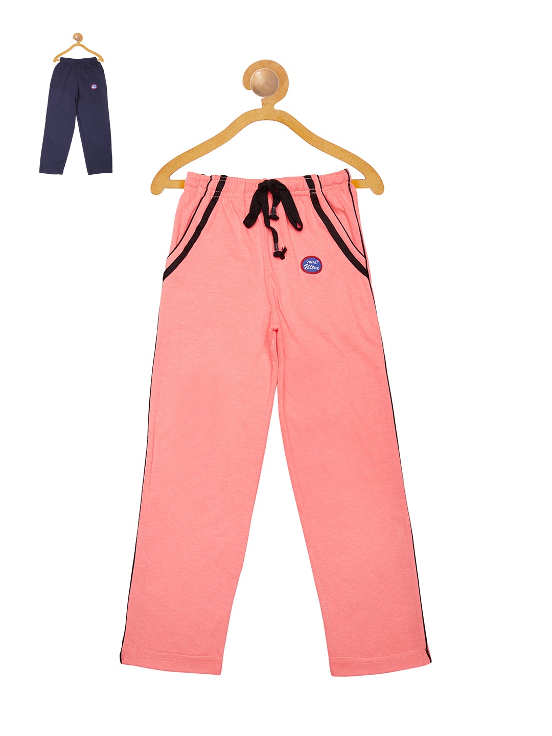

MACK JONNEY Boys Pack of 2 Slim Fit Track Pants, Peach