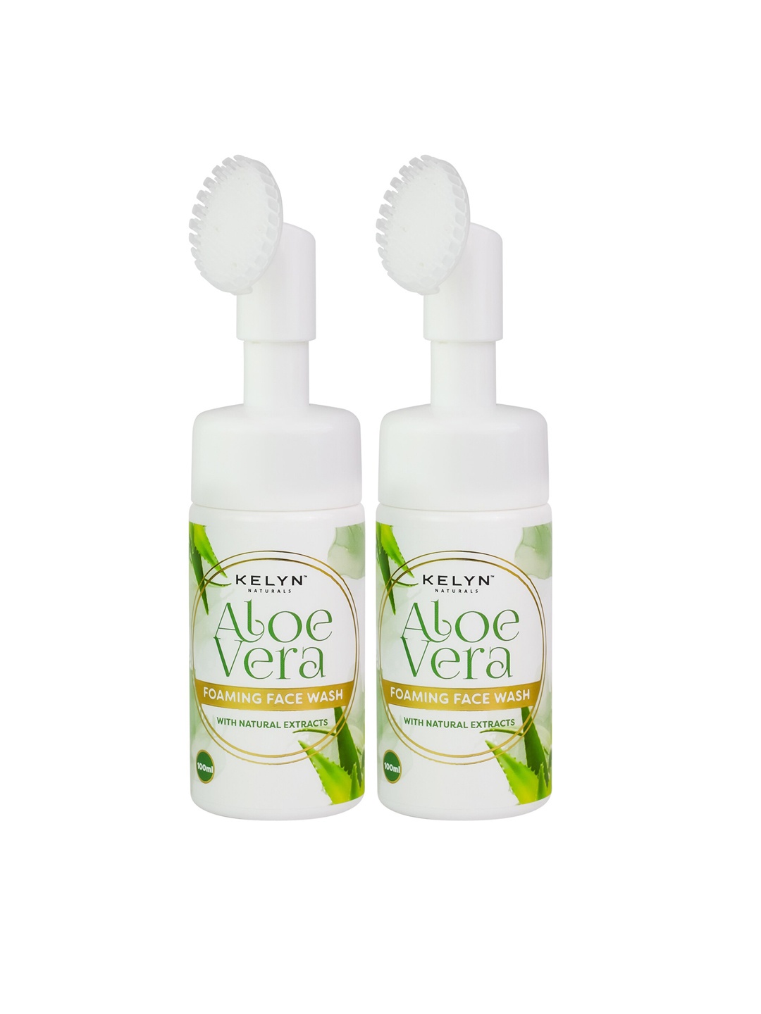 

KELYN Set Of 2 Aloe Vera Foaming Face Wash 100ml Each, White