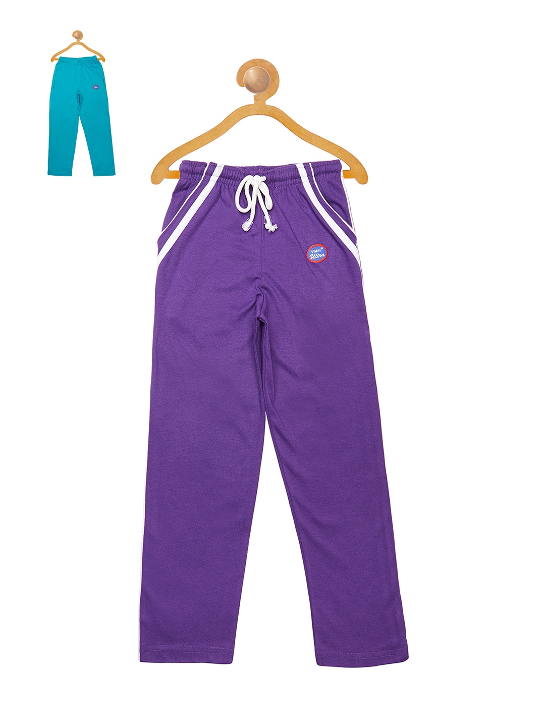 

VIMAL Boys Pack of 2 Slim Fit Track Pants, Purple