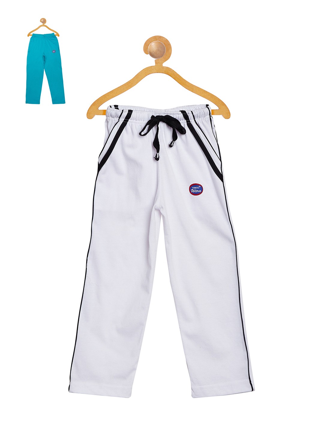 

VIMAL Boys Pack of 2 Slim Fit Track Pants, White
