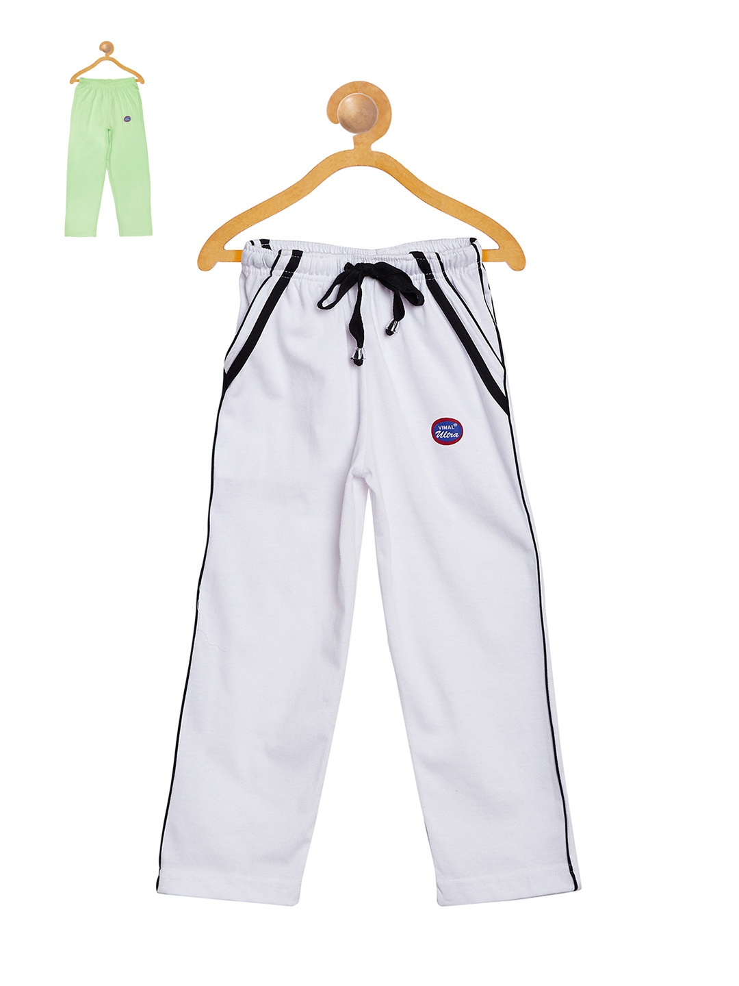 

VIMAL Boys Pack of 2 Slim Fit Track Pants, White