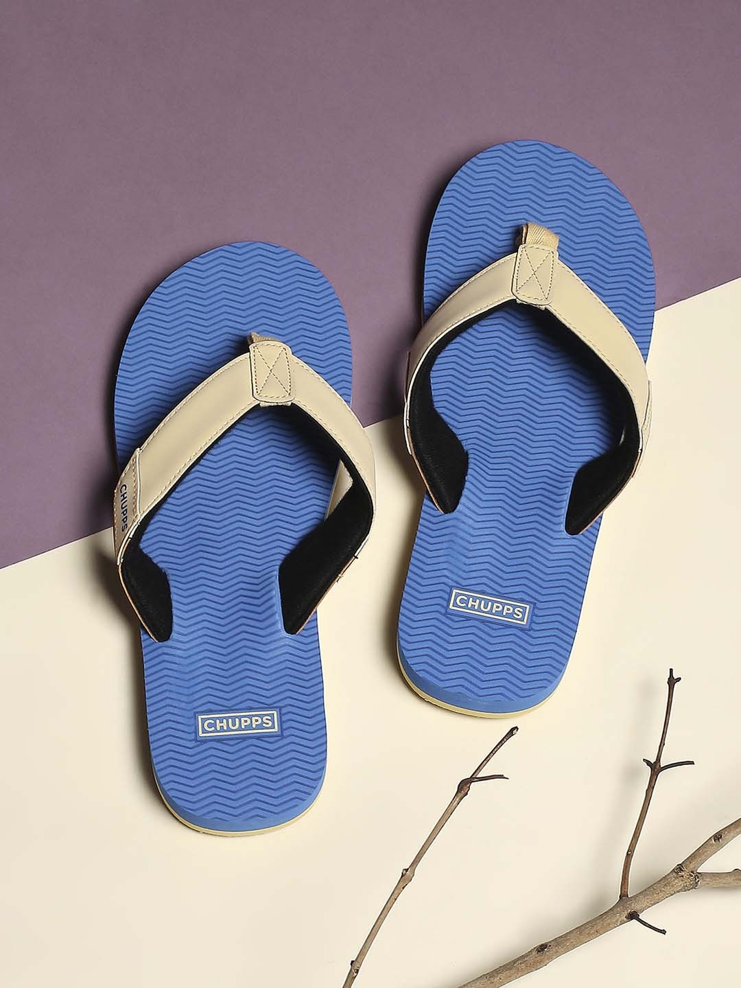 

CHUPPS Men Wyld Solid URO Foam Comfort Flip flop, Blue