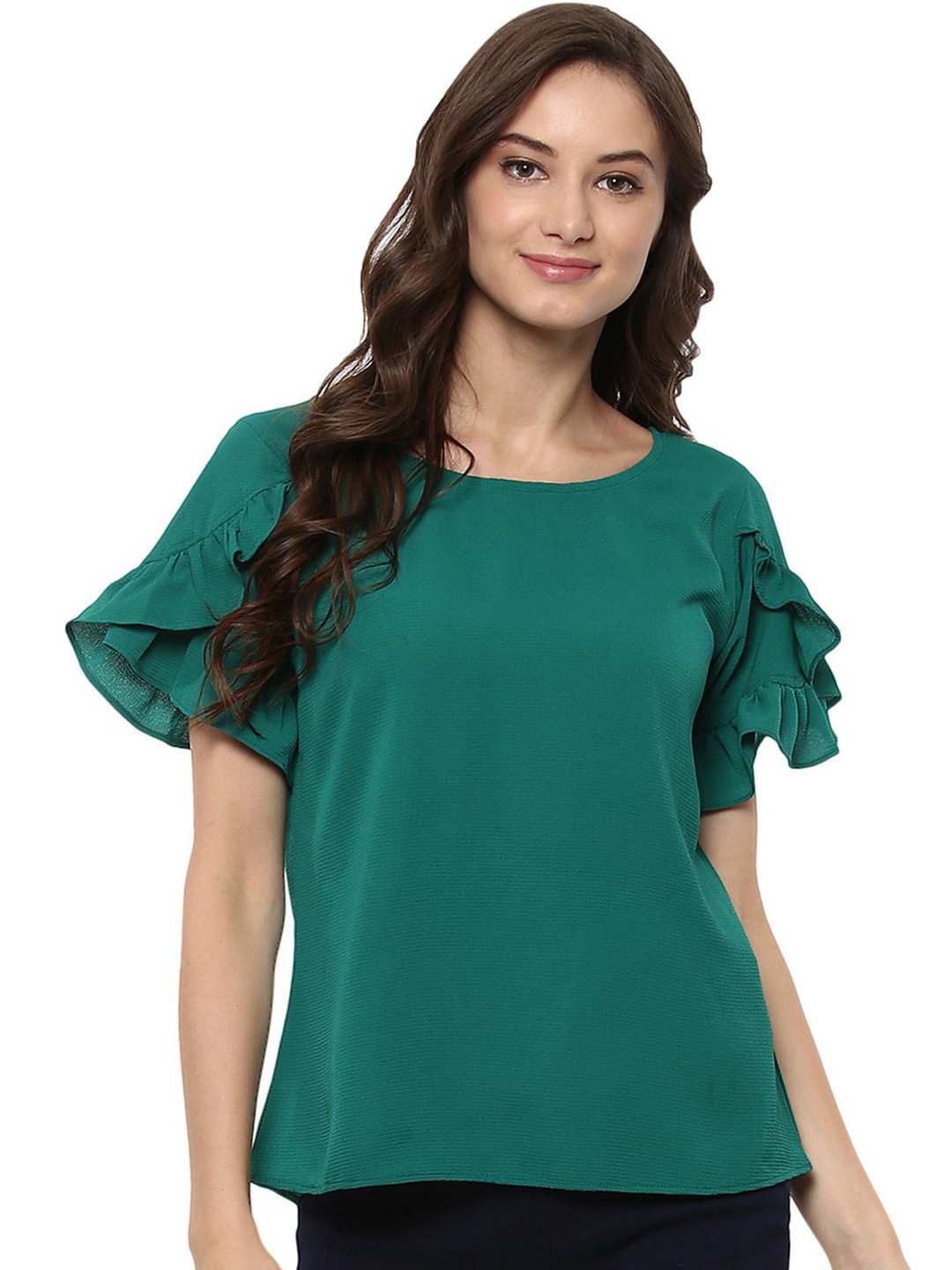 

Zima Leto Women Green Solid Top