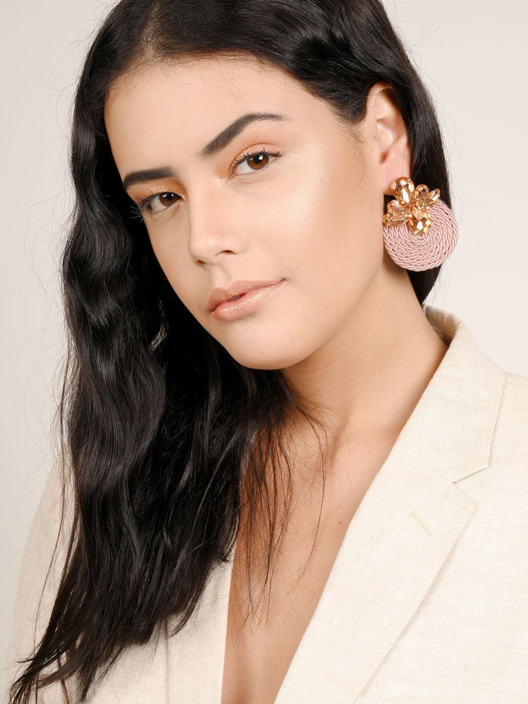 

ODETTE Gold-Plated Contemporary Studs Earrings