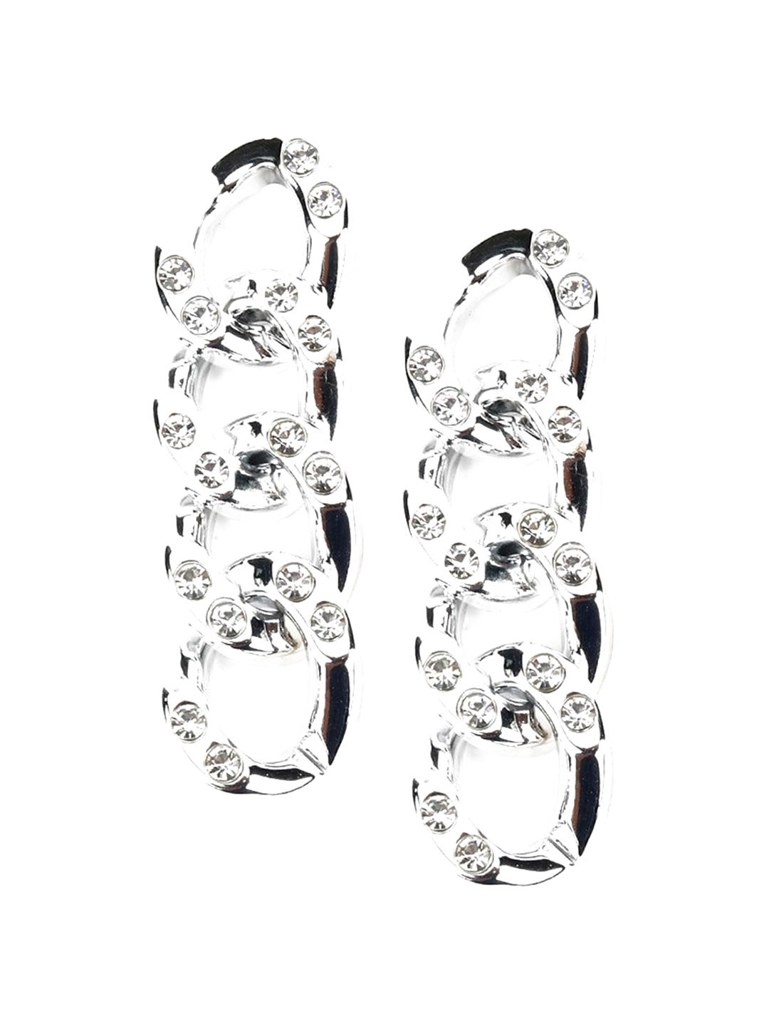 

ODETTE Contemporary Drop Earrings, Silver