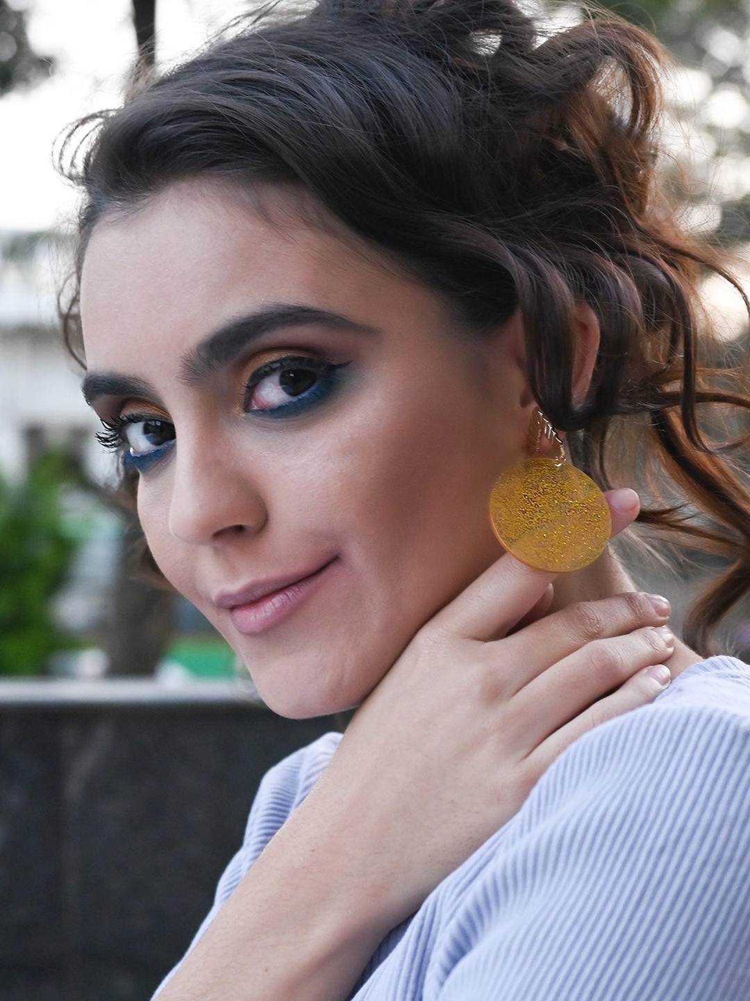 

ODETTE Yellow Contemporary Drop Earrings