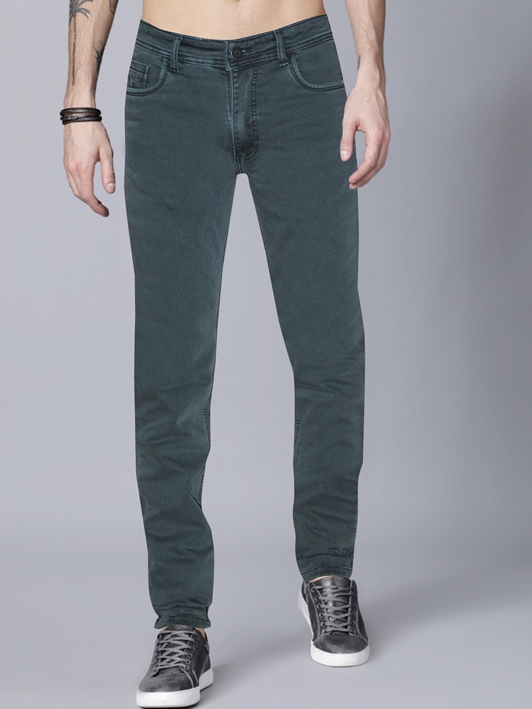 

Jb Just BLACK Men Urban Slim Clean Look Acid Wash Cotton Jeans, Grey
