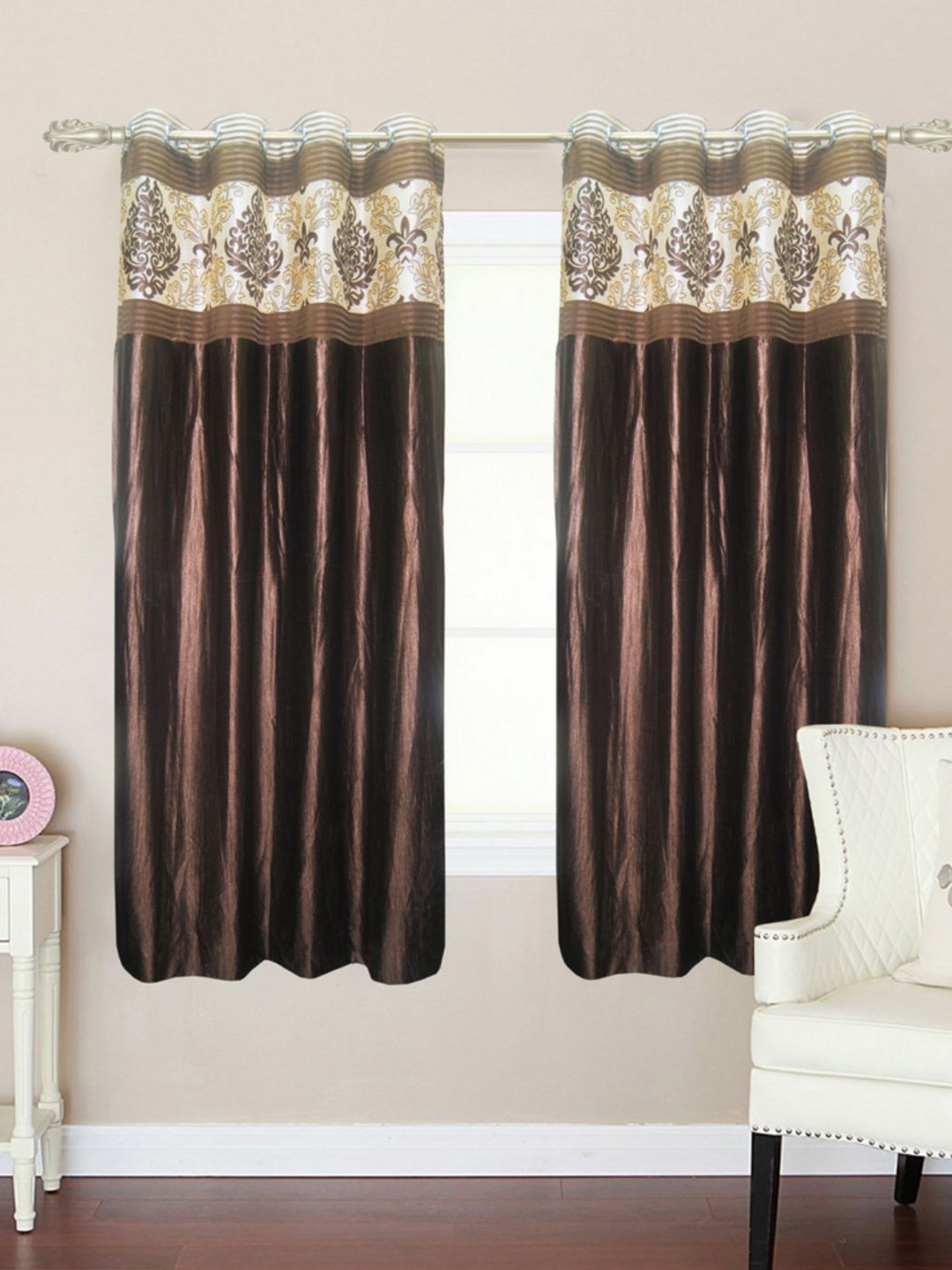 

BIANCA Brown Black Out Window Curtain
