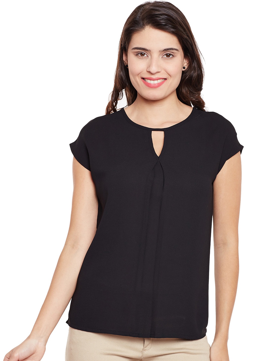 

WISSTLER Women Black Solid Top