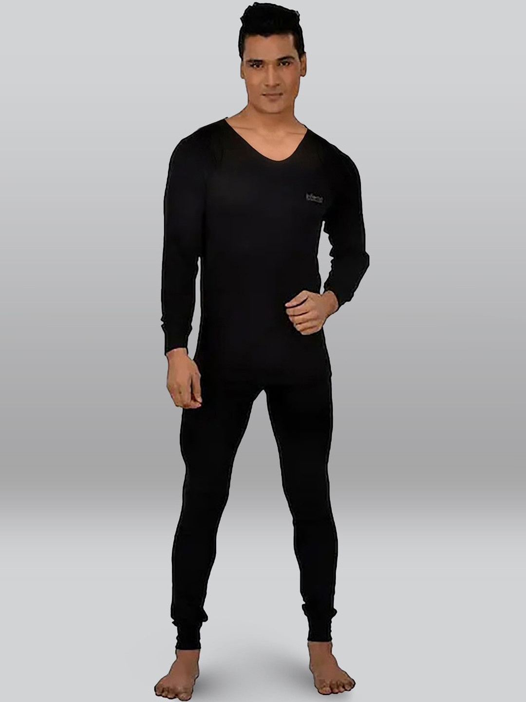 

INFERNO Long Sleeves Cotton Thermal Set, Black