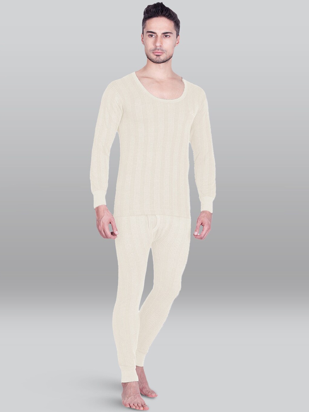 

INFERNO Ribbed Cotton Thermal Set, White