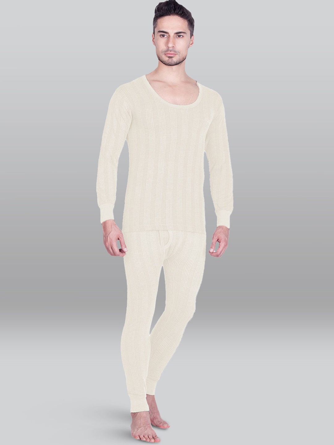 

INFERNO Ribbed Cotton Thermal Set, White