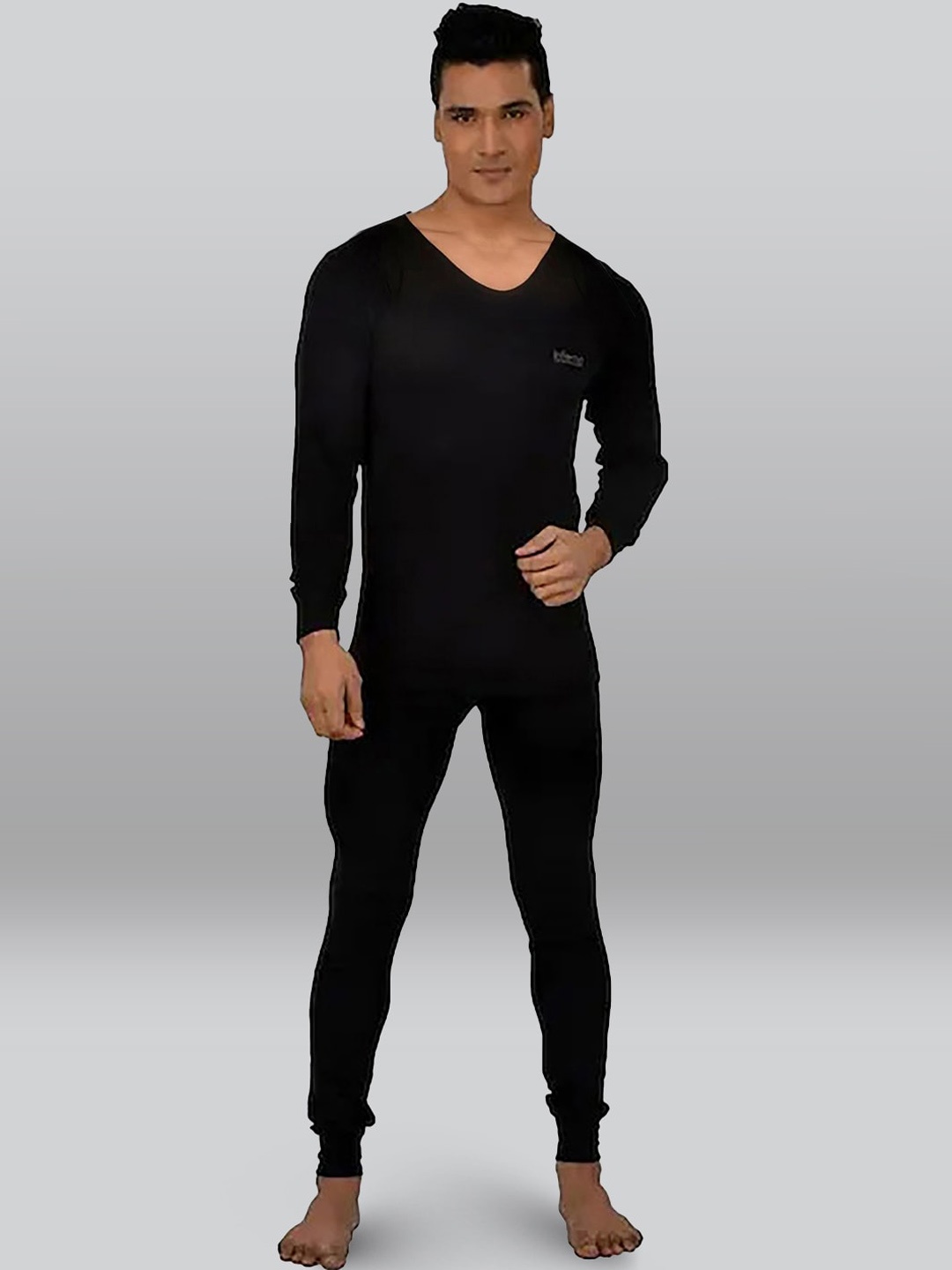 

INFERNO Long Sleeves Cotton Thermal Set, Black