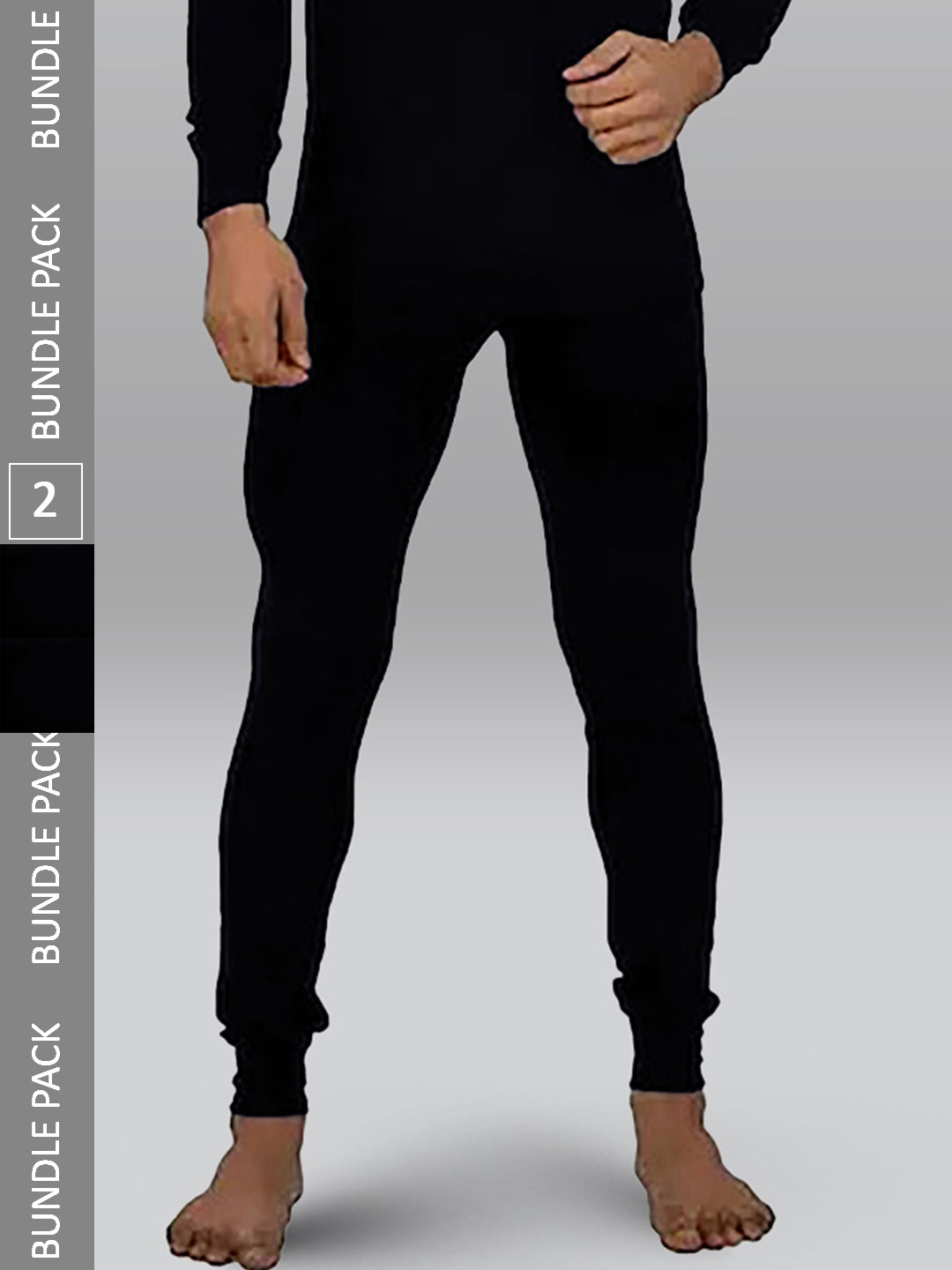 

INFERNO Pack Of 2 Mid-Rise Thermal Bottoms, Navy blue