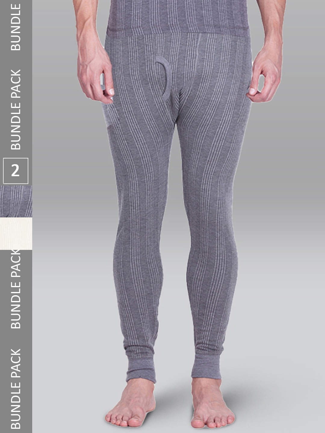 

INFERNO Men Pack Of 2 Assorted Combed Cotton Thermal Bottoms