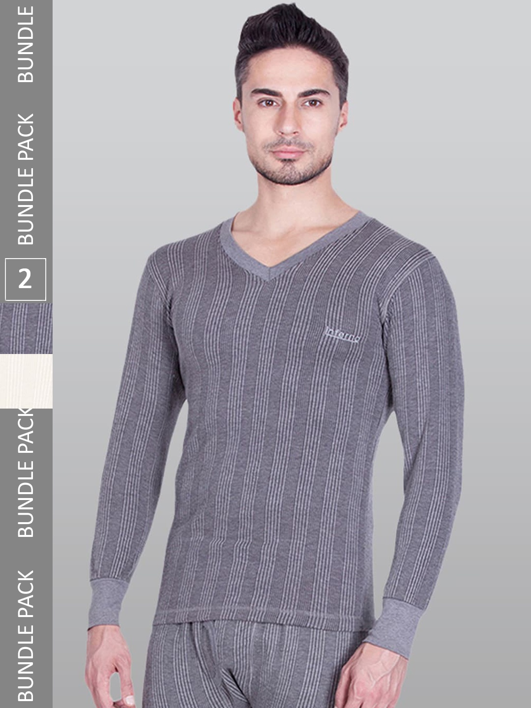 

INFERNO Pack Of 2 Cotton Assorted Thermal Tops