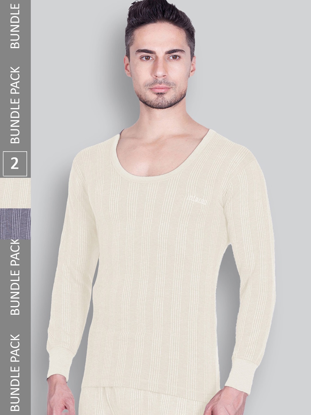 

INFERNO Pack Of 2 Cotton Assorted Thermal Tops