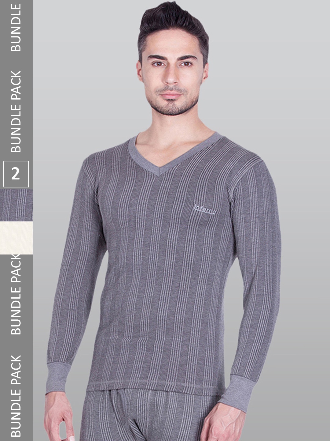 

INFERNO Pack of 2 Assorted Cotton Thermal Top